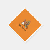 Serviette En Papier Gnomes d'Halloween, Orange, Halloween d'automne (Coin)