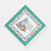 Serviette En Papier Gnomes lapins de Pâques (Coin)