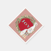 Serviette En Papier Gnomes mignons Joie Noël (Coin)