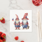 Serviette En Papier Gnomes patriotiques américains (En situation)
