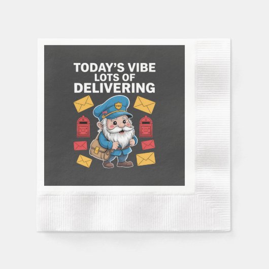 Serviette En Papier Gnomes Postaux Courrier (Devant)