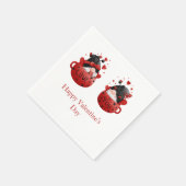 Serviette En Papier Gnomes Saint Valentin Amour Vous Personnalisé (Coin)