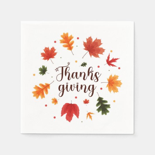 Serviette En Papier Gnomes Thanksgiving (Devant)