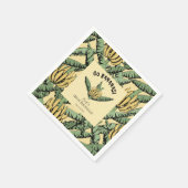 Serviette En Papier Go Bananes Jaune Tropical Banane Jaune & Feuilles (Coin)