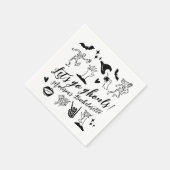 Serviette En Papier Go Ghouls Éffrayant Whimsical Bachelorette (Coin)