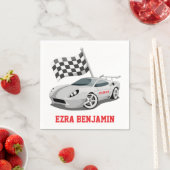 Serviette En Papier Go-Kart Race Car Racing Bar Mitzvah (En situation)