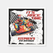 Serviette En Papier Go Kart Racing fête d'anniversaire (Devant)