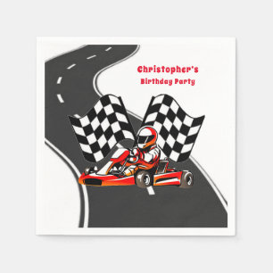 Serviette En Papier Go Kart Racing Garçon fête d'anniversaire Personna