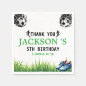 Serviette En Papier Goal! Soccer 5e anniversaire fête (Devant)