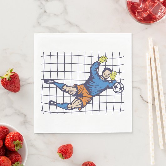 Serviette En Papier Goalie de football