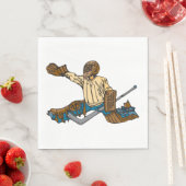 Serviette En Papier Goalie de hockey (En situation)