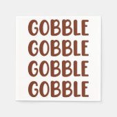 Serviette En Papier Gobble Gobble Drôle Turquie Thanksgiving Cadeau (Devant)