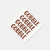 Serviette En Papier Gobble Gobble Drôle Turquie Thanksgiving Cadeau (Coin)