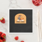 Serviette En Papier Gobble, Gobble Thanksgiving Turquie avec Cl Citrou (En situation)