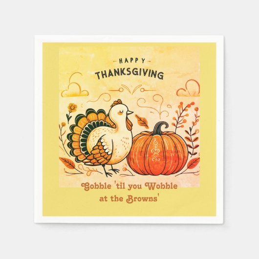 Serviette En Papier Gobble jusqu'à ce que vous tournez (Devant)
