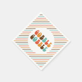Serviette En Papier Gobble rétro Thanksgiving (Coin)