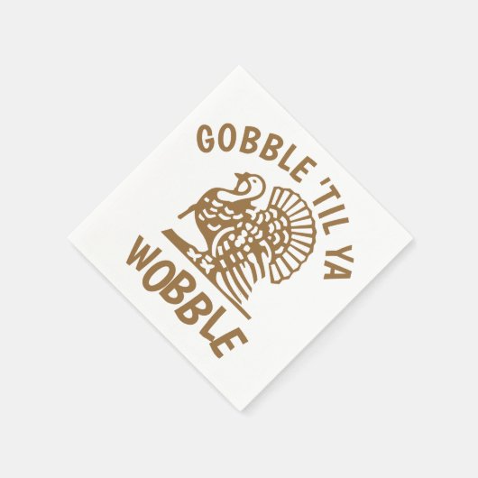 Serviette En Papier Gobble Til Ya Wobble Thanksgiving (Coin)