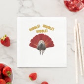 Serviette En Papier Gobble ! Turquie Thanksgiving African Grey Parrot (En situation)