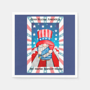 Serviette En Papier God Bless America Home Sweet Home
