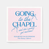 Serviette En Papier Going to the Chapel Bachelorette Weekend (Devant)