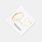 Serviette En Papier Gold 1er Anniversaire Fête Une Célébration Napkins (Coin)