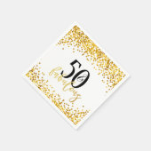 Serviette En Papier Gold 50 et fabuleux serviettes de fête d'anniversa (Coin)