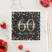 Serviette En Papier Gold 60e anniversaire Parties scintillant Confetti (En situation)