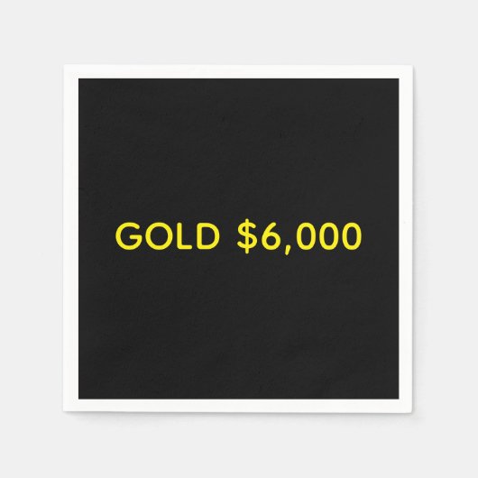 Serviette En Papier Gold $6,000 Market Celebration (Devant)
