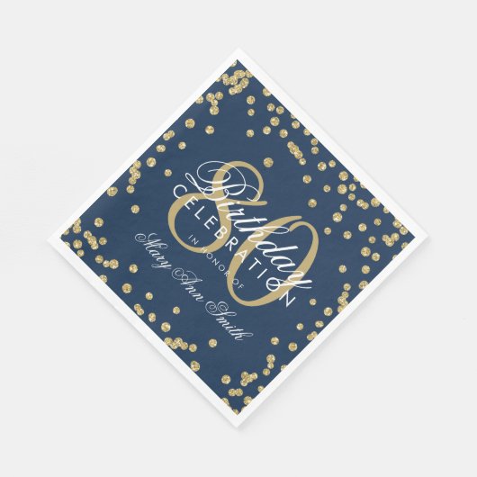 Serviette En Papier Gold 80e anniversaire Parties scintillant Confetti (Coin)