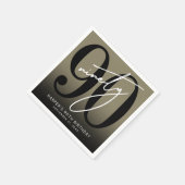 Serviette En Papier Gold 90th Birthday Party (Coin)