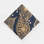 Serviette En Papier Gold and dark blue AI art (Coin)