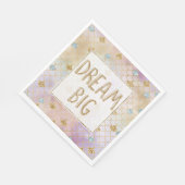 Serviette En Papier Gold Aqua Parties scintillant Dream Purple Sirène (Coin)