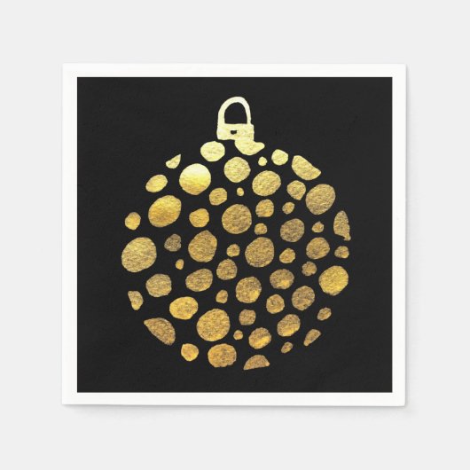 Serviette En Papier Gold bauble (Devant)