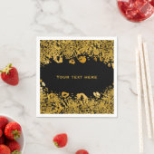 Serviette En Papier Gold & Black Exotic Jungle Cheetah Elegant (En situation)
