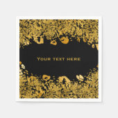 Serviette En Papier Gold & Black Exotic Jungle Cheetah Elegant (Devant)