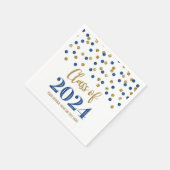 Serviette En Papier Gold Blue Confetti Classe de serviettes 2024 (Coin)