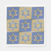 Serviette En Papier Gold Blue Star de David Art Panels (Devant)