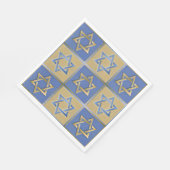 Serviette En Papier Gold Blue Star de David Art Panels (Coin)