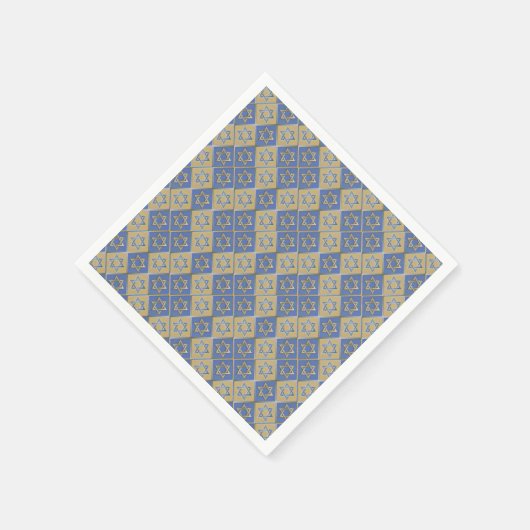 Serviette En Papier Gold Blue Star de David Art Panels (Coin)