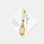 Serviette En Papier Gold Champagne Engagement Party Papier Napkin (Coin)