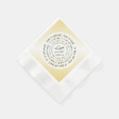 Serviette En Papier Gold Christian Love est Mariage patient serviettes (Coin)