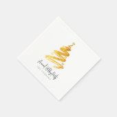 Serviette En Papier Gold Christmas Tree Fête (Coin)