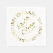 Serviette En Papier Gold Circle Filigree Élégant Mariage simple (Devant)