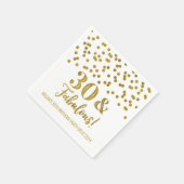 Serviette En Papier Gold Confetti 30 & Fabuleux (Coin)