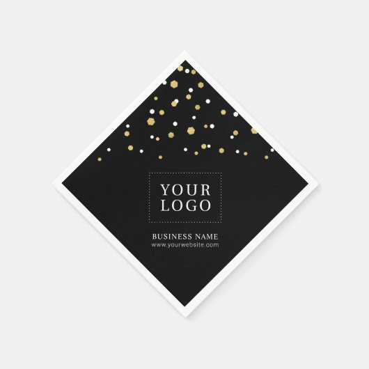 Serviette En Papier Gold Confetti Custom Business Logo promotionnel (Coin)