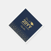 Serviette En Papier Gold, Confetti de la Marine Classe de l'année Grad (Coin)