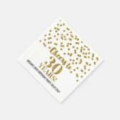Serviette En Papier Gold Confetti encourage à 30 ans anniversaire (Coin)