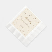 Serviette En Papier Gold Confetti Love Champagne Mariage (Coin)