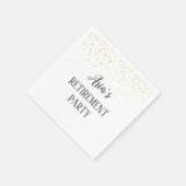 Serviette En Papier Gold Confetti Retraite Party Napkins (Coin)