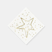 Serviette En Papier Gold Confetti Star (Coin)